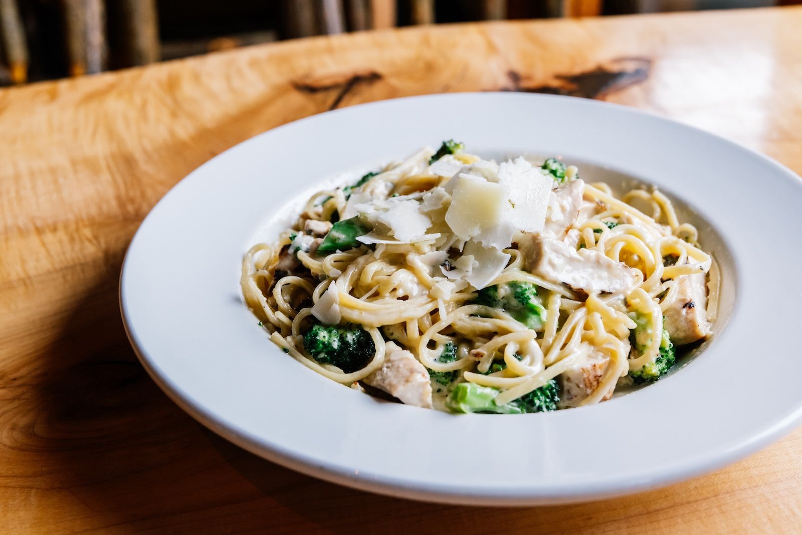 Chicken & Broccoli Alfredo at the Crazy Horse Bar and Grill