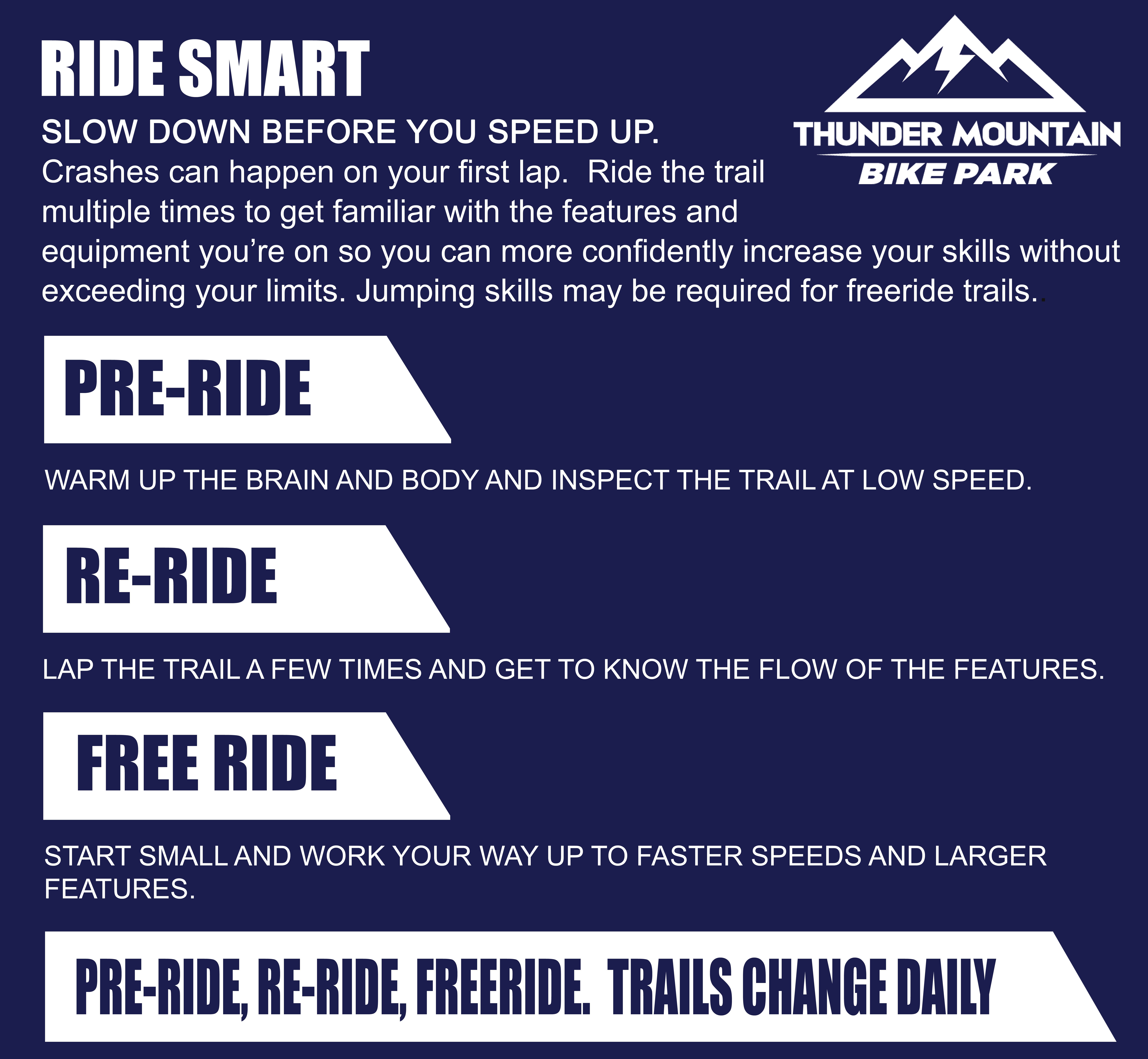 Thunder Mountain Bike Park Ride Smart