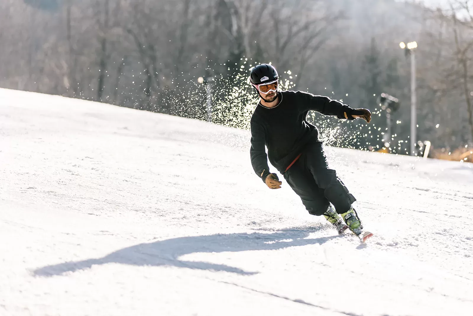 Skier in the Junior Explorers Program at Berkshire East