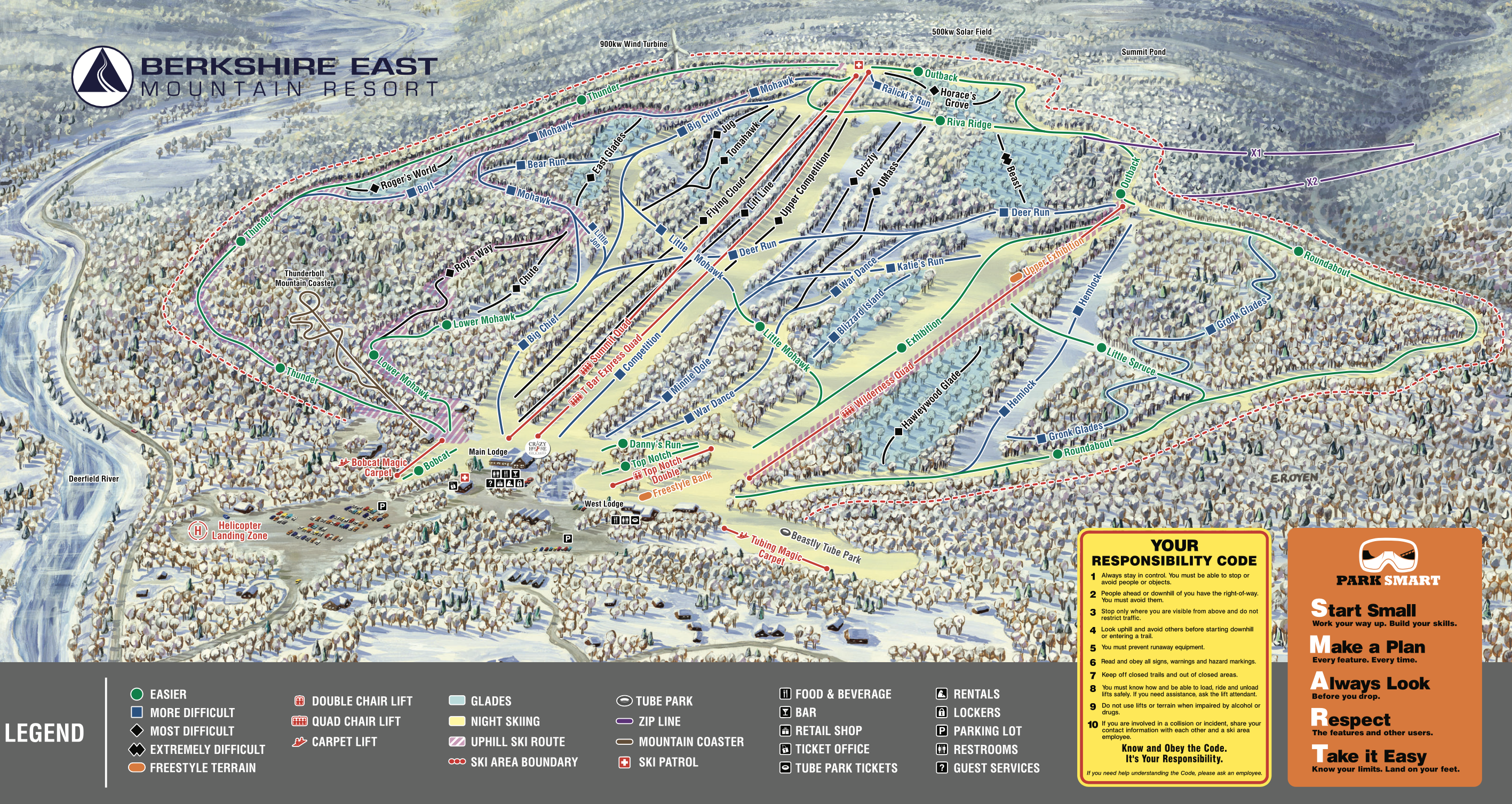 Berkshire East Mountain Resort Trail Map 24/25