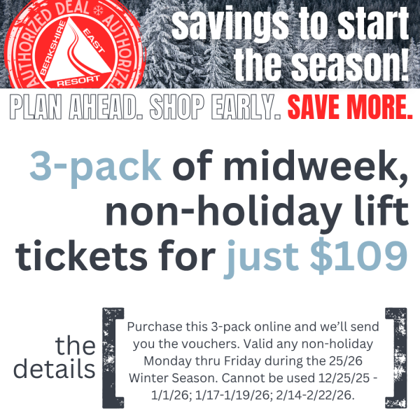 Berkshire East Mountain Black Friday Holiday Deal 1